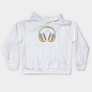 Yellow Headphones Kids Hoodie